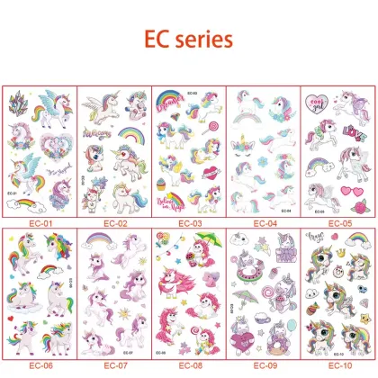 Temporary Tattoo Unicorn Stickers
